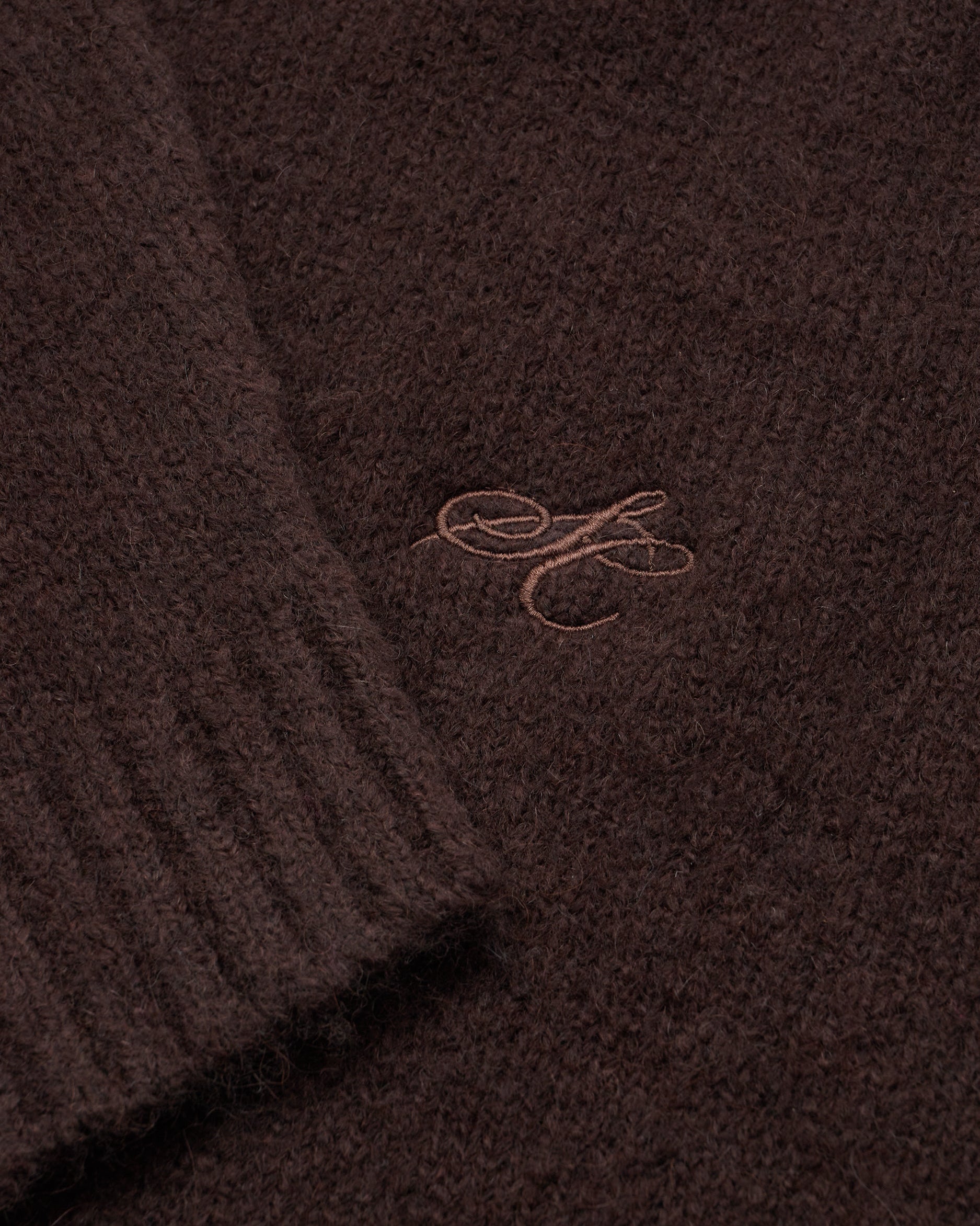 Alpaca Knitted Sweater Brown